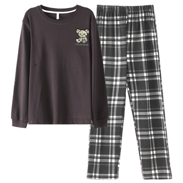 L-4XL Plus Size Pajamas Men Autumn Casual Cotton Pyjamas Long Sleeve ...
