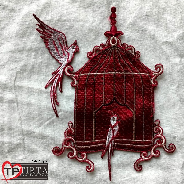 Bird cage code application embroidery | Shopee Singapore
