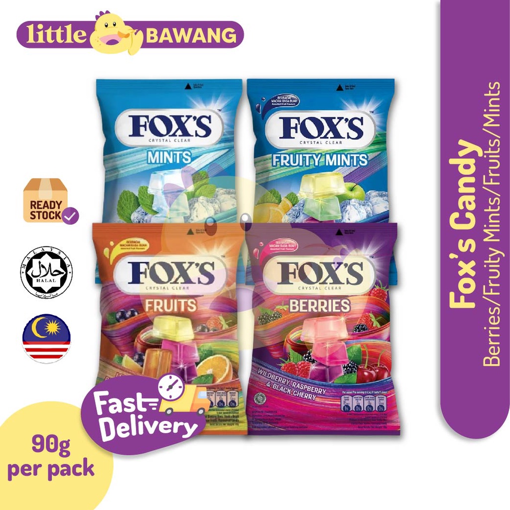 Fox's Candy 90g Fruits Flavour Mint Flavor Berries Flavor Fruity Mints ...