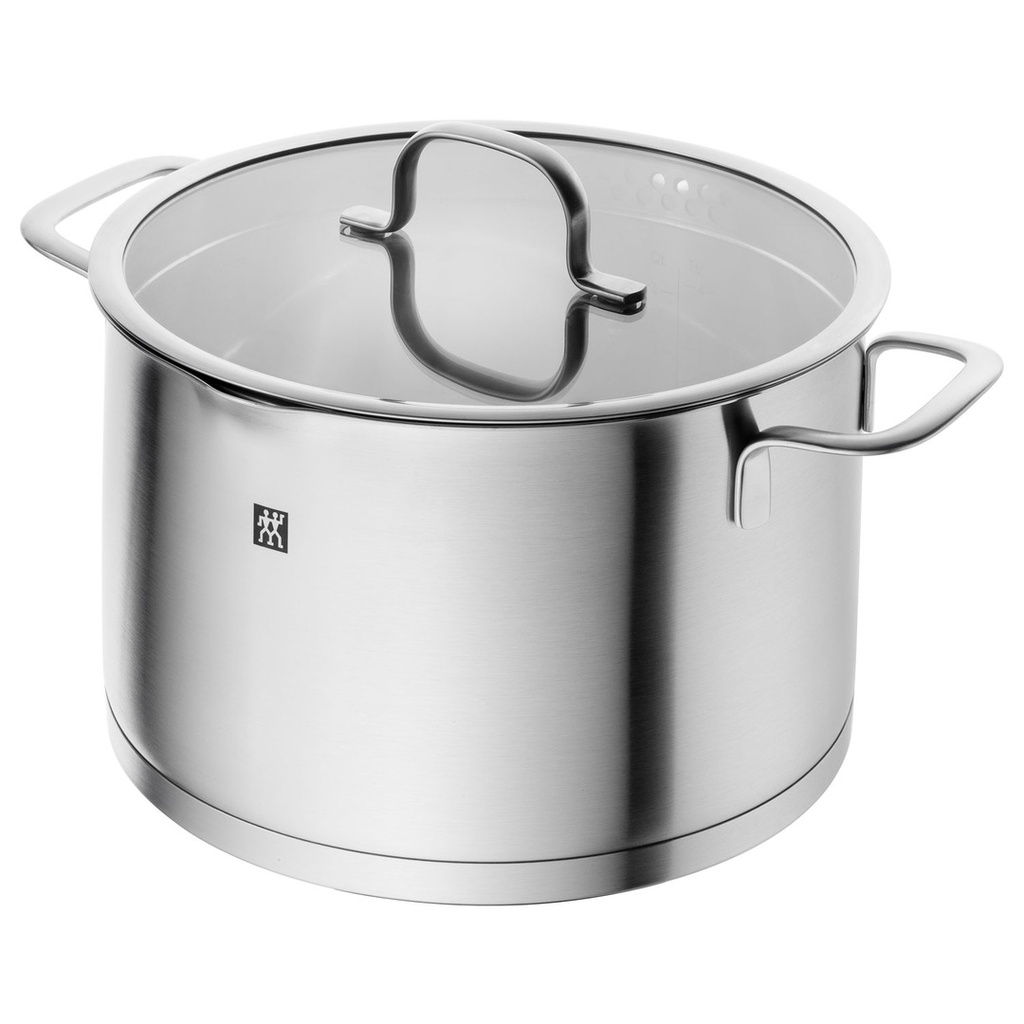 ZWILLING Trueflow Stainless Steel Stockpot, Glass Lid with Strainer