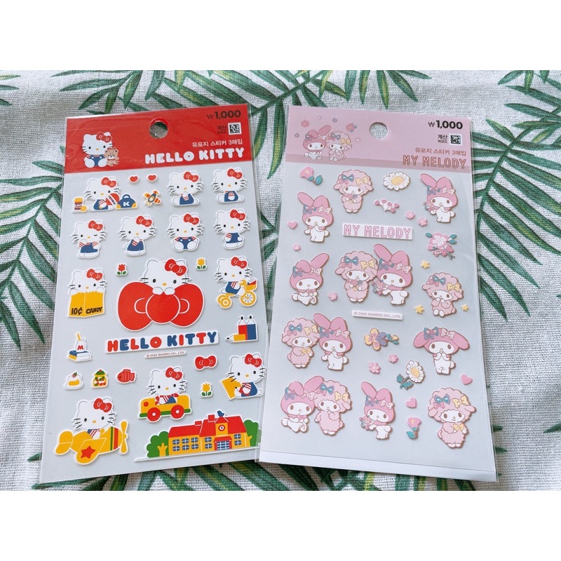 Cute Sticker STICKERS SANRIO HELLO KITTY, MY MELODY x DAISO Korea