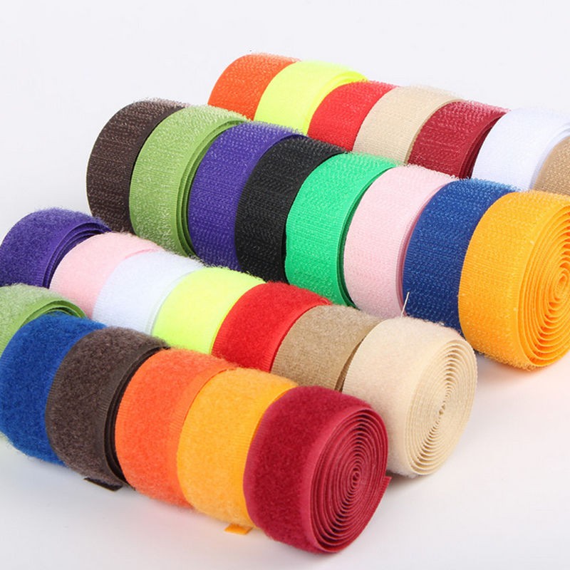 2 Rolls Strong Velcro Hook Loop Tape Fastener Sticky 1M 23 Colors ...