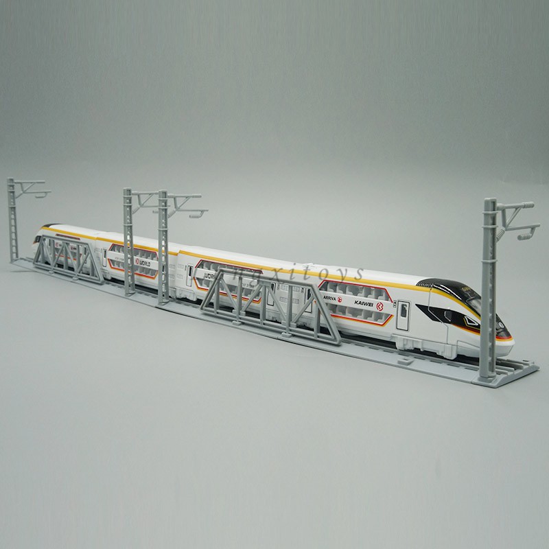 Ready Stock Diecast Model Toy Double Decker CRH High Speed Train