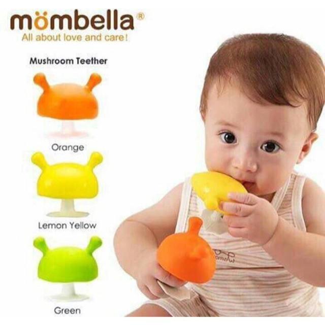 Mombella Mushroom Soothing Teether (6 colors) | Shopee Singapore