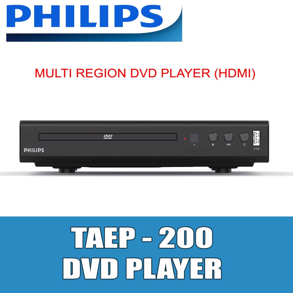 PHILIPS TAEP200 MultiRegion DVD Player DivX Ultra. USB 2.0 Shopee