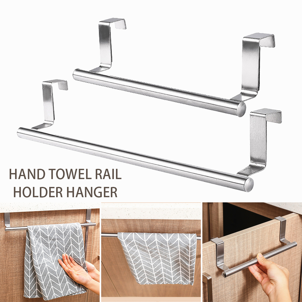 1pc Stainless Steel Bathroom Towel Stand Rack Kitchen Cupboard Hanger ...