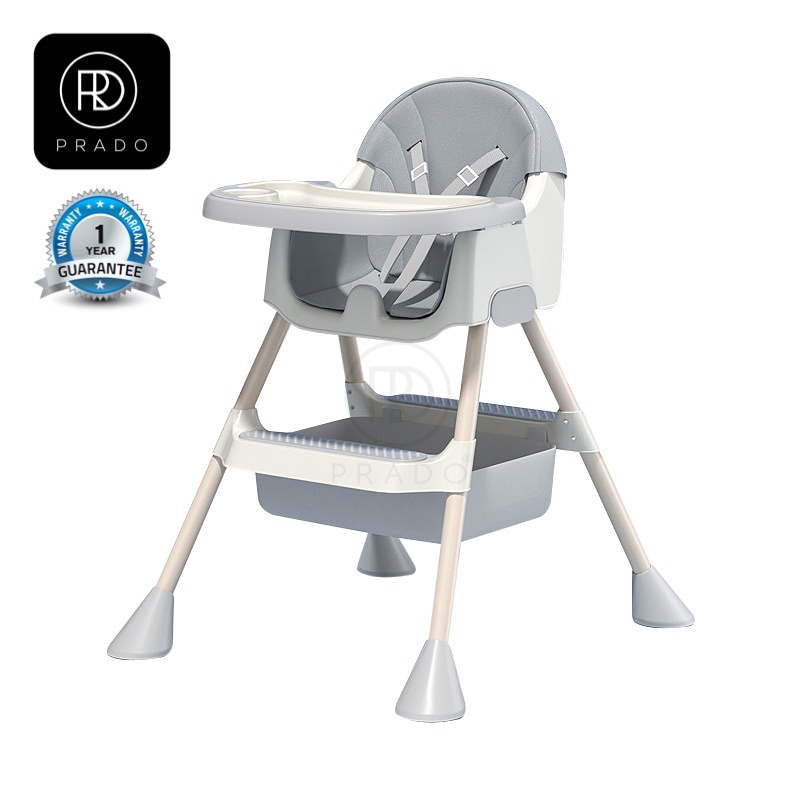 Prado CITY Baby High Chair with Dual Tray Adjustable Height Kids