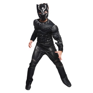 Black Panther Costume Cosplay Erik Killmonger Bodysuit For Kids