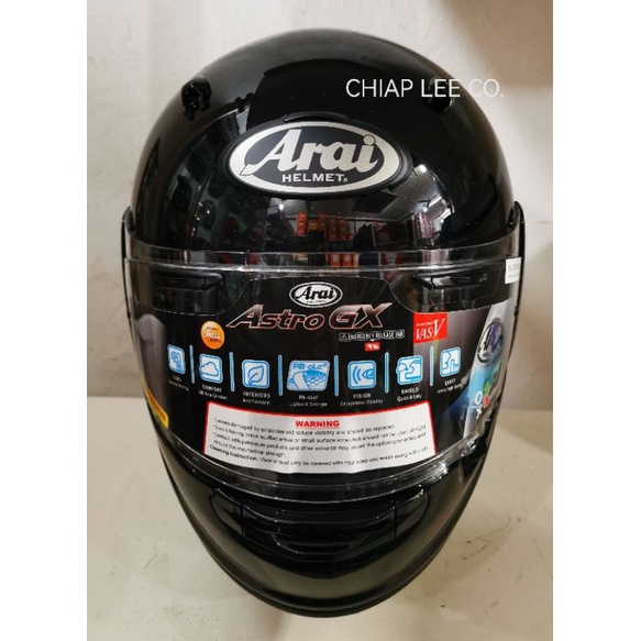Arai ASTRO GX glass black (NEW) PSB Approved | Shopee Singapore