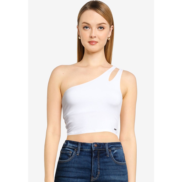 Hollister Cut Out One Shoulder Top Shopee Singapore