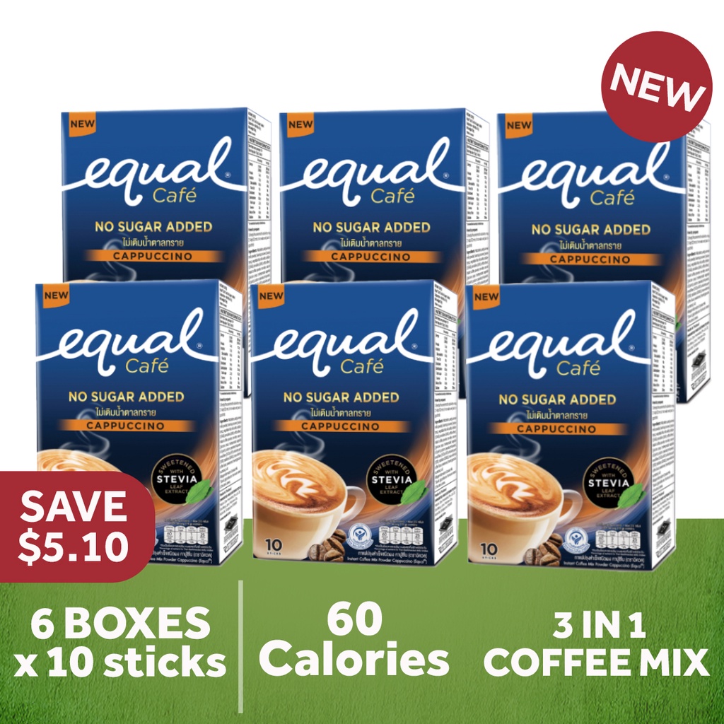 Nøgle får sandsynligt EQUAL CAFE Cappuccino 10s x 6 boxes, Instant 3 in 1 Coffee | Shopee  Singapore