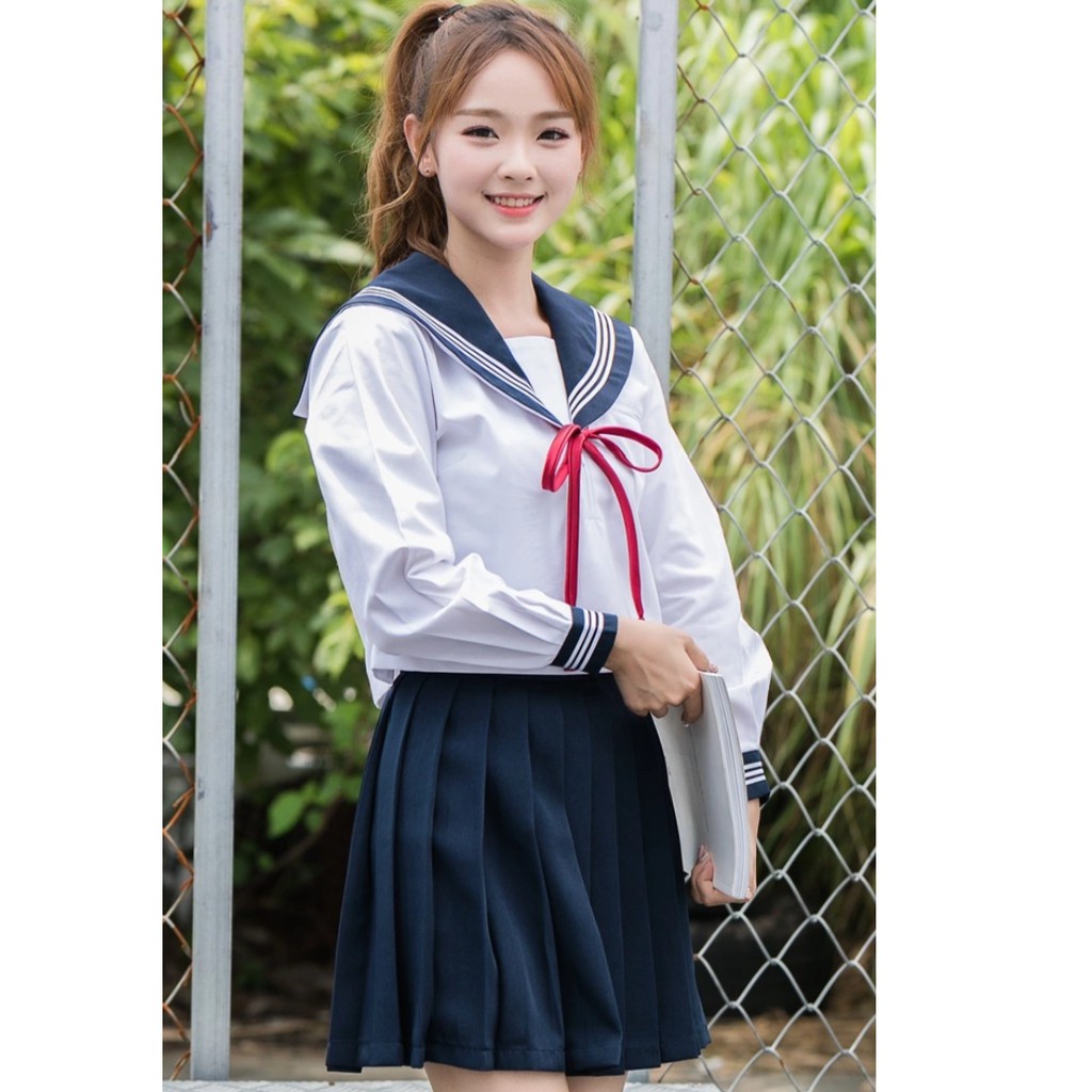 Japanese School Uniform Sailor Set As Shown Shopee Singapore