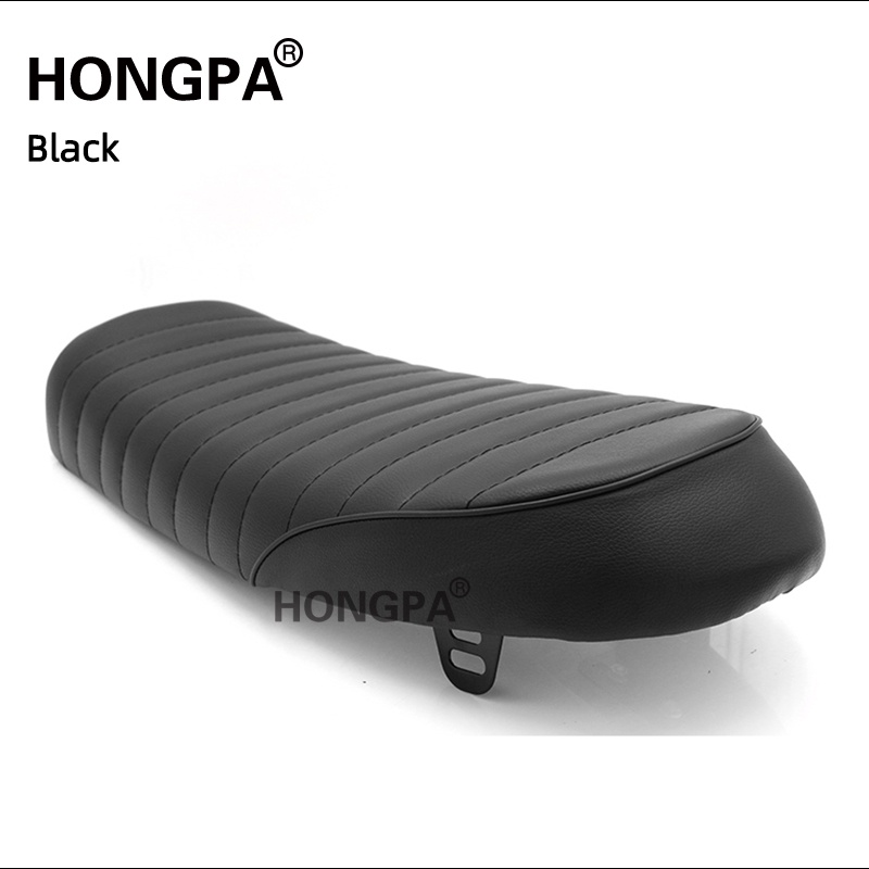 Motorcycle Leather Cafe Racer Seat Flat Hump Saddle Cushion Motorcycle Accessories