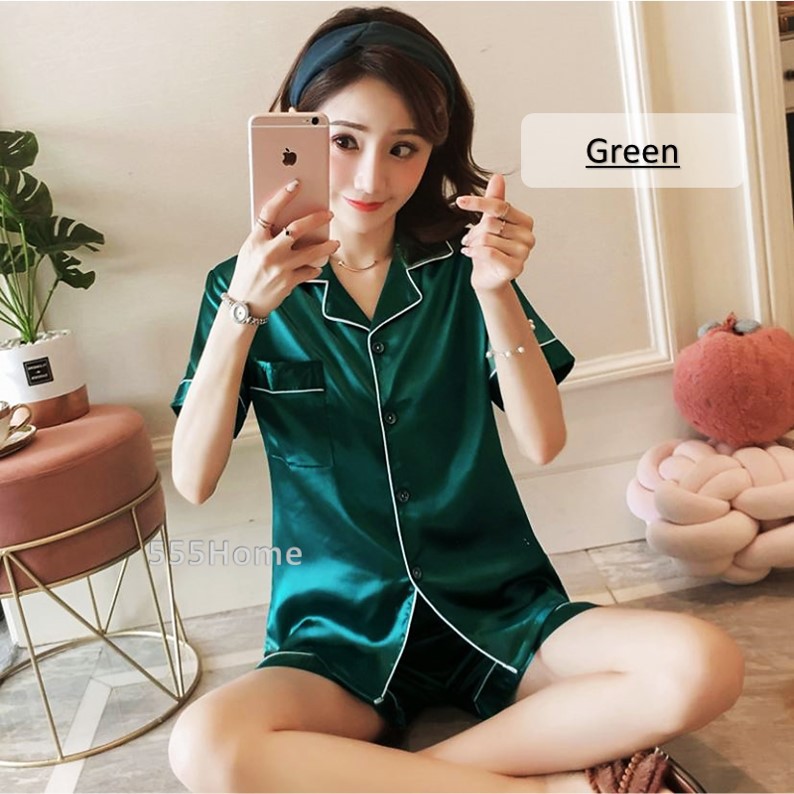 [SG Seller] Sleepwear Satin Pyjamas / Men & Women Adult Pajamas ...