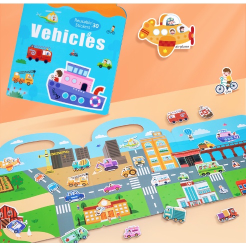 Magnetic Portable Playboard Cute Zoo Ainimal Magnets Create Scene for ...