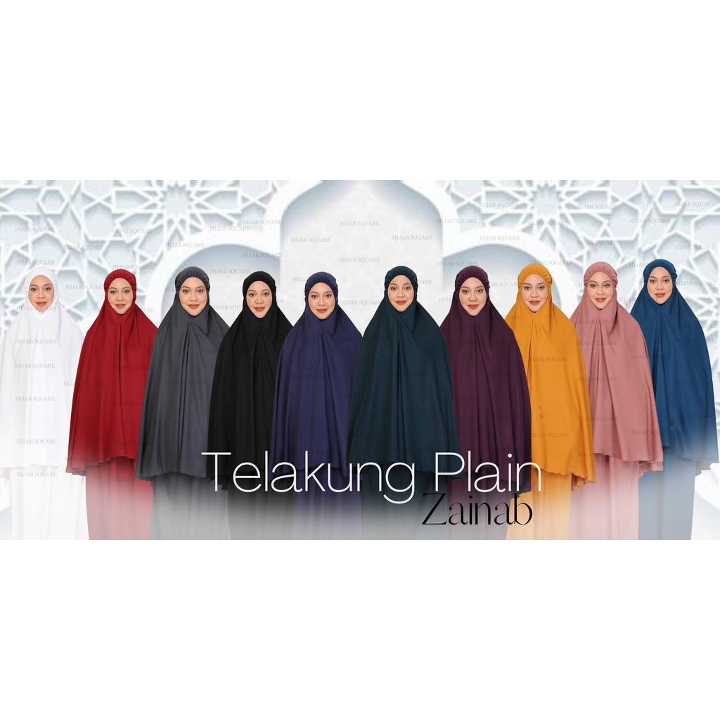 Telakung Dewasa Zainab Premium Free Size Telakung solat Exclusive Kain ...