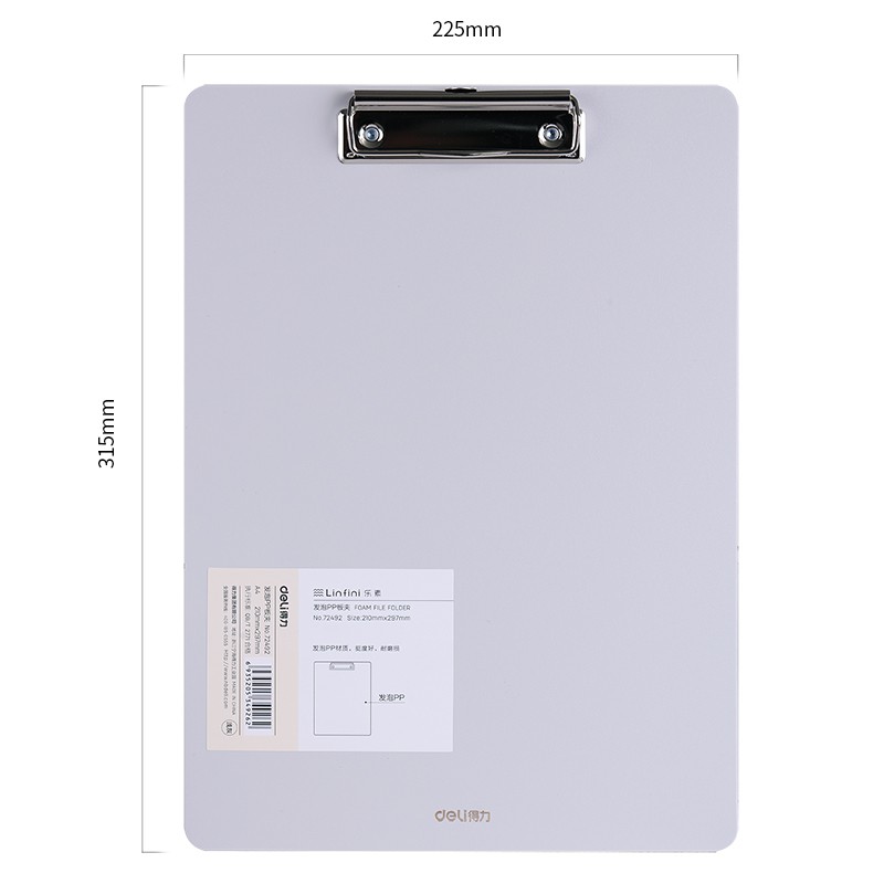 Deli Clipboard / Papan Jalan / Papan Ujian A4 3 Warna Pastel PP Foam 72492 - Gambar 4