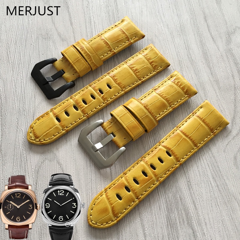 PAM Panerai leather watch strap male Fat sea handmade strap