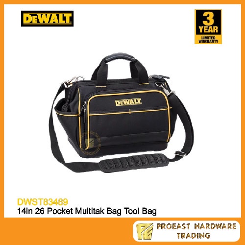 Dewalt DWST83489 14in 26 Pocket Multitak Bag . Tool Bag . Hand Tool Bag . tool
