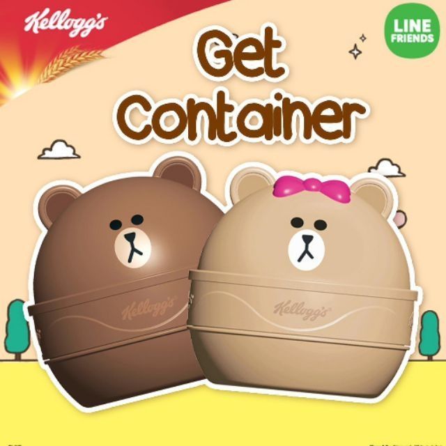 Kelloggs Line Friends Container only | Shopee Singapore