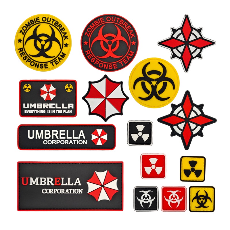 Pvc Rubber Velcro 3d Biochemical Crisis Unique Badge Tactical Morale 