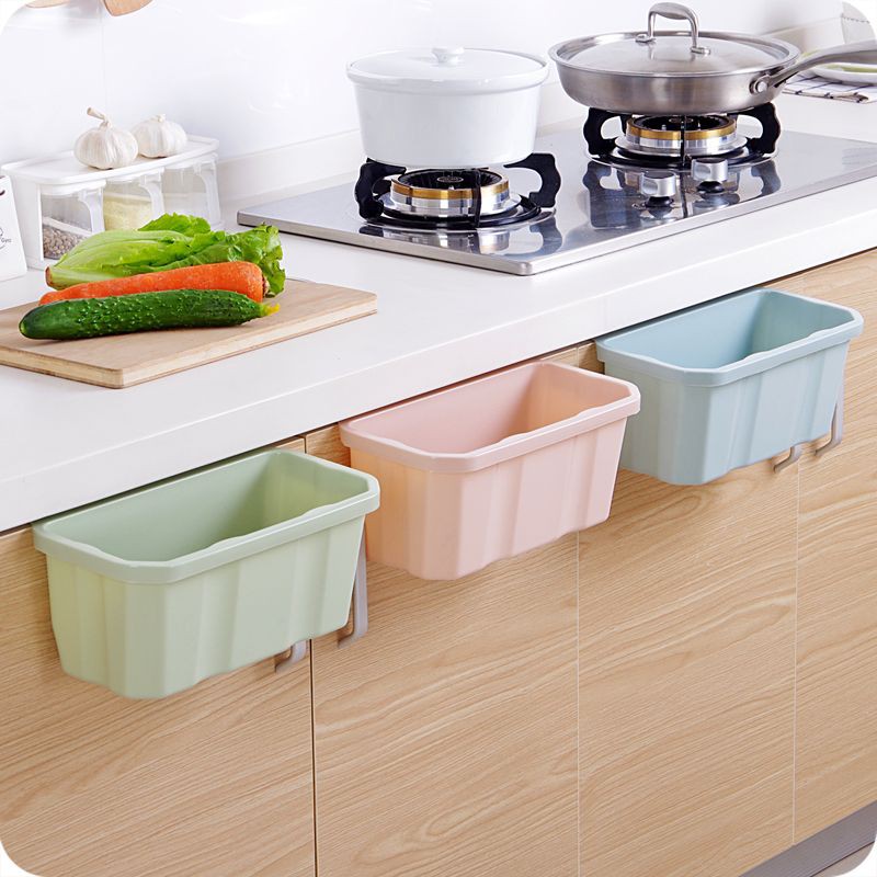 Cupboard Door Hanging Kitchen Waste Bin Compact PP Garbage & Scrap