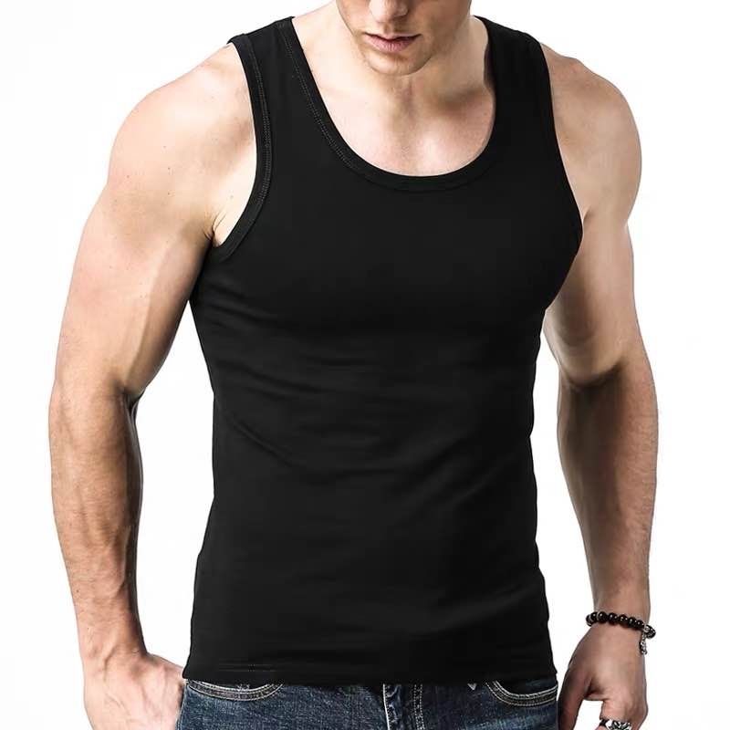 1pcs Cotton Plus Size Sleeveless Shirts Tank Top Men Fitness Shirt Mens ...