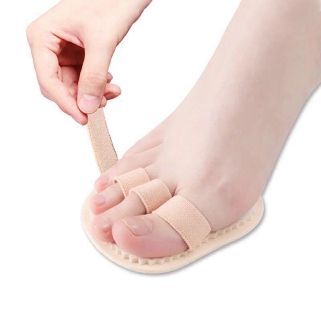 Three Toes Straightening Band Elastic Loop Foam Pad Align Bunion Splint ...