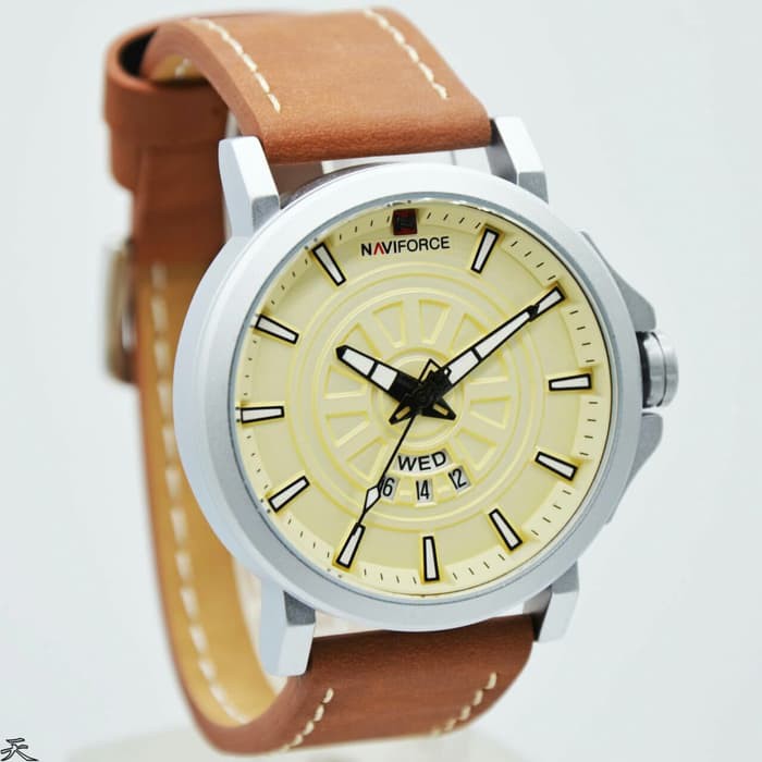 Naviforce NF9125M Original Men s Watch Water Resistant Leather Strap Shopee Singapore