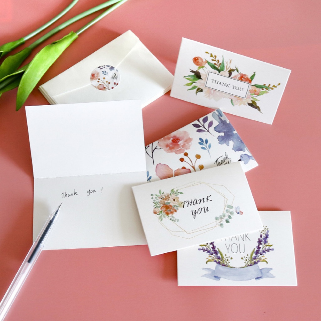 [SG Seller]6pcs/set Mini Thank You Cards Greeting Card Teacher's Day ...