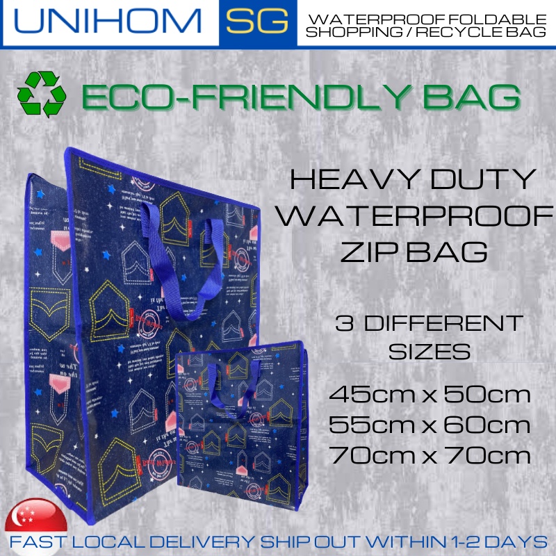 🔸Laundry Bags W Zip🔸 Waterproof Thick Foldable Market & Shopping Bag