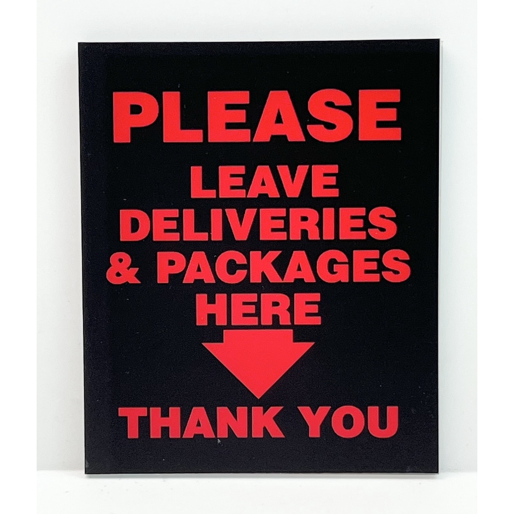 Paketschild „Please Leave Deliveries Here“ – 25,4x35,6 Cm, Reflektierend, Aus Aluminium, Wetterfest