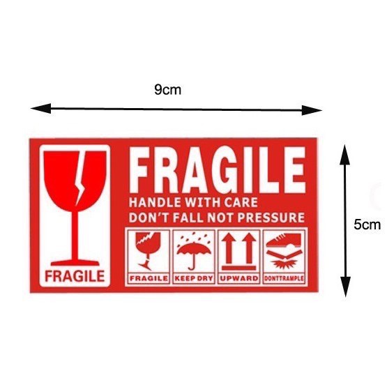 100 pcs Fragile Sticker Fragile Label Warning Label | Shopee Singapore