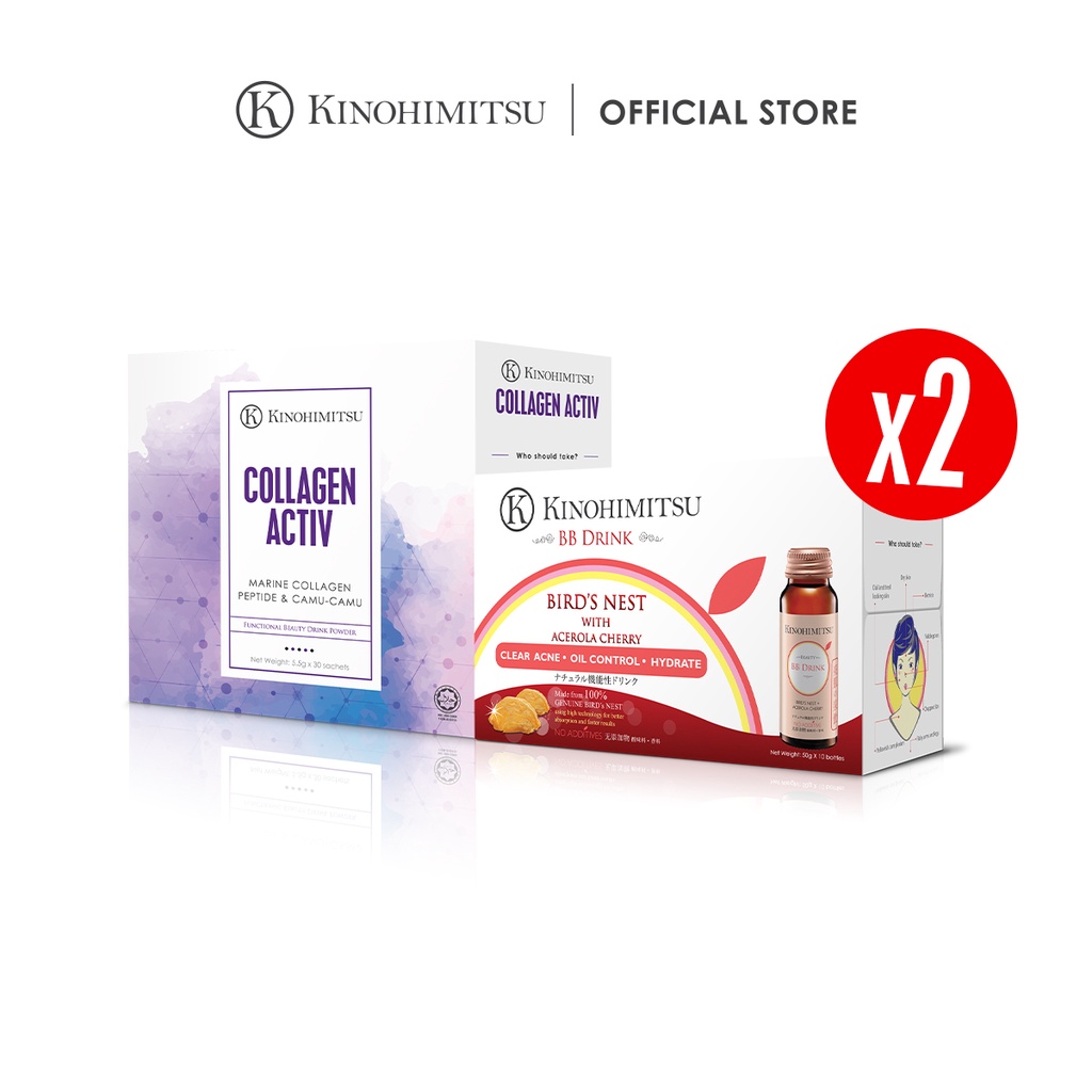 Kinohimitsu Collagen Activ 60 Sachets + BB Drink 20 Bottles