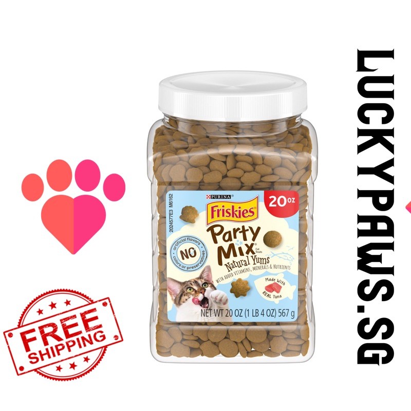 ️[FREE DELIVERY] Purina Friskies Party Mix Natural Yums With Tuna