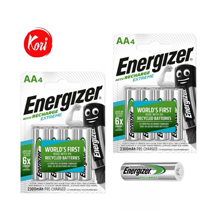 Energizer Recharge Extreme 4x 2300mAh RechargeableAA Battery | Shopee ...
