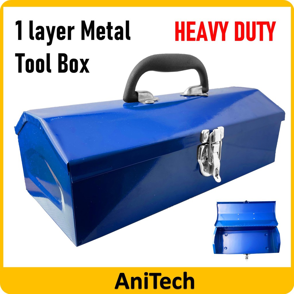 ANITECH Heavy Duty 1 Layer Metal Tool Box Metal Cantilevel Toolbox ( 1 ...