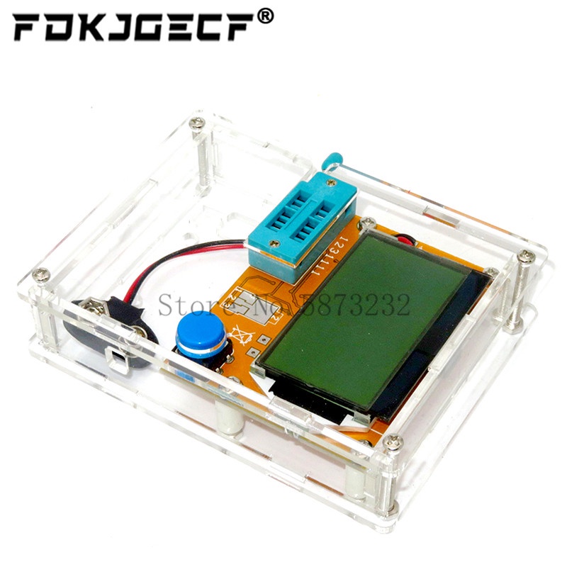 Produktbild von GLFLOW LCR-T4 Transistor-Tester – Mit Mega328, Testet Kondensatoren, Dioden, ESR & Mehr – Praktisch Mit Schutzhülle