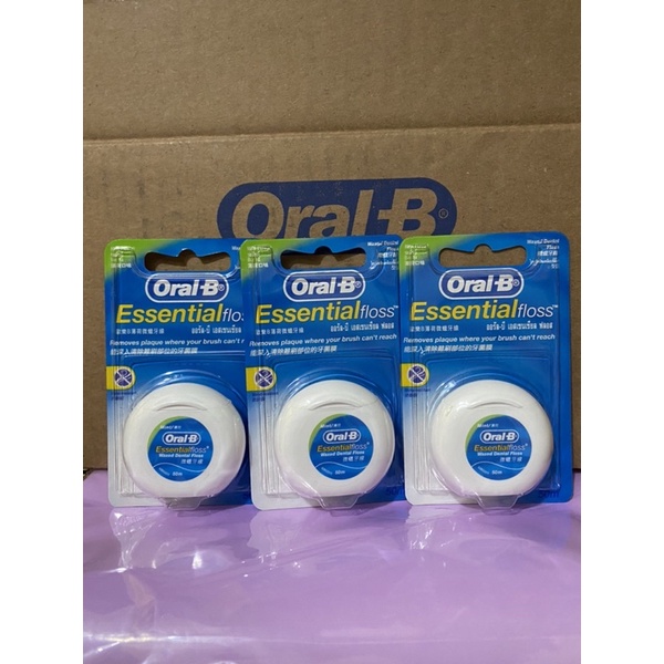 Oral B dentalfloss Dental Floss Mint Coating 50 Meters Long. Shopee