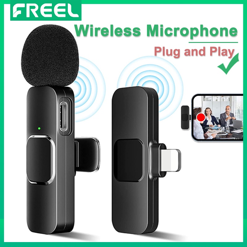 Wireless Microphone for iPhone iPad, Wireless Lavalier Microphones