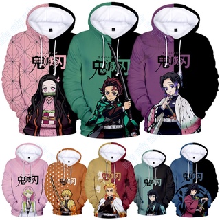 Anime Demon Slayer 3d Printed Hoodie Fall and Winter Kids Men