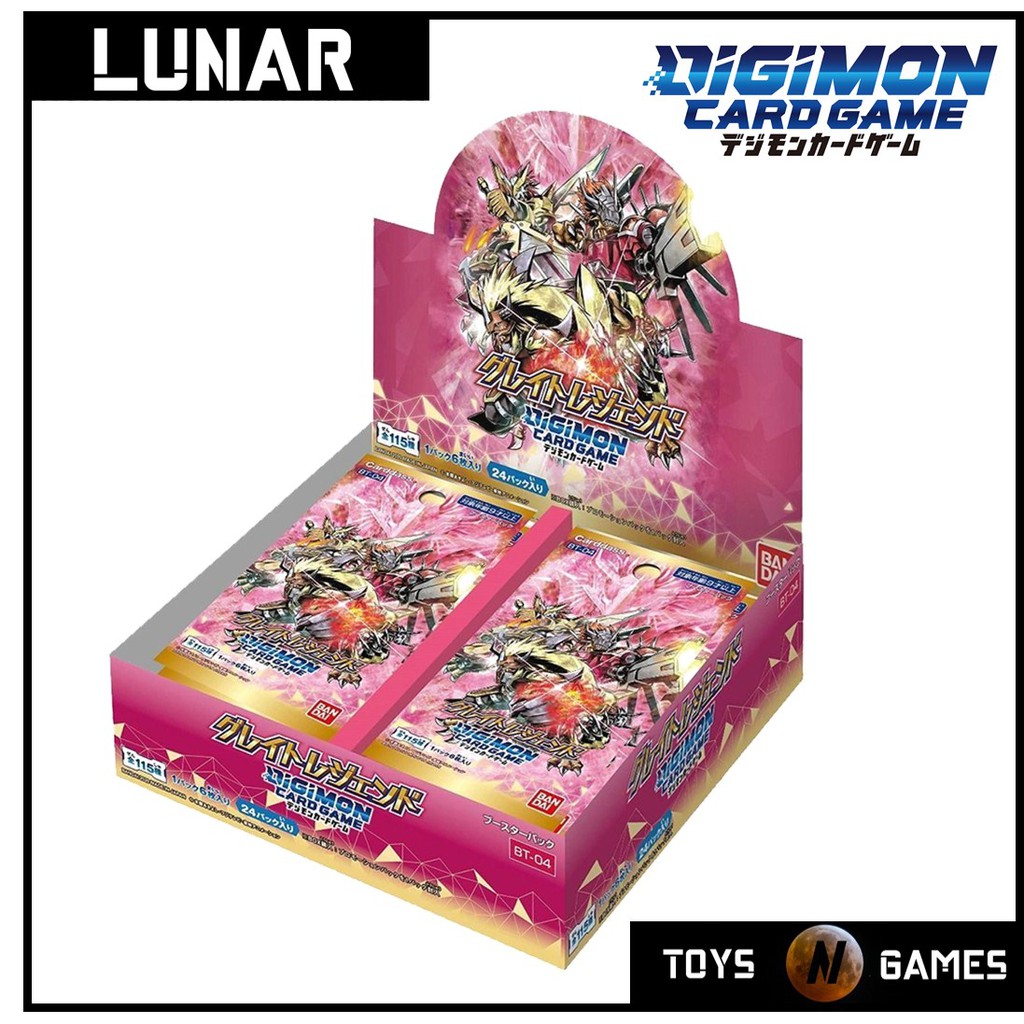 Digimon TCG Japanese BT04 Great Legends Booster Box [BT-04] | Shopee  Singapore