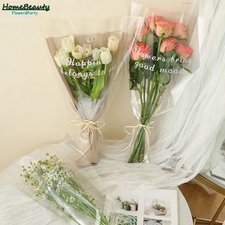 transparent flower wrapping paper