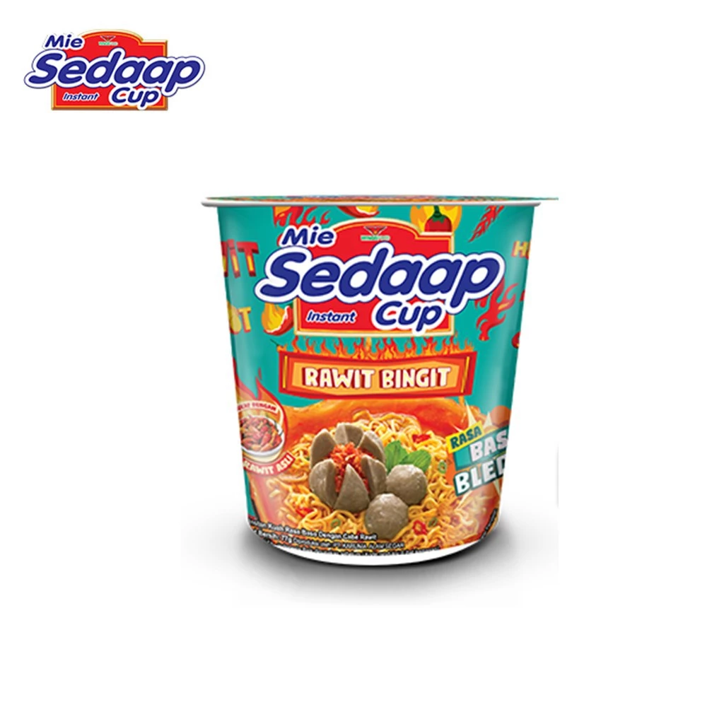 Sedaap Mie Instan Cup Baso Bleduk 77 gr - Gambar 3