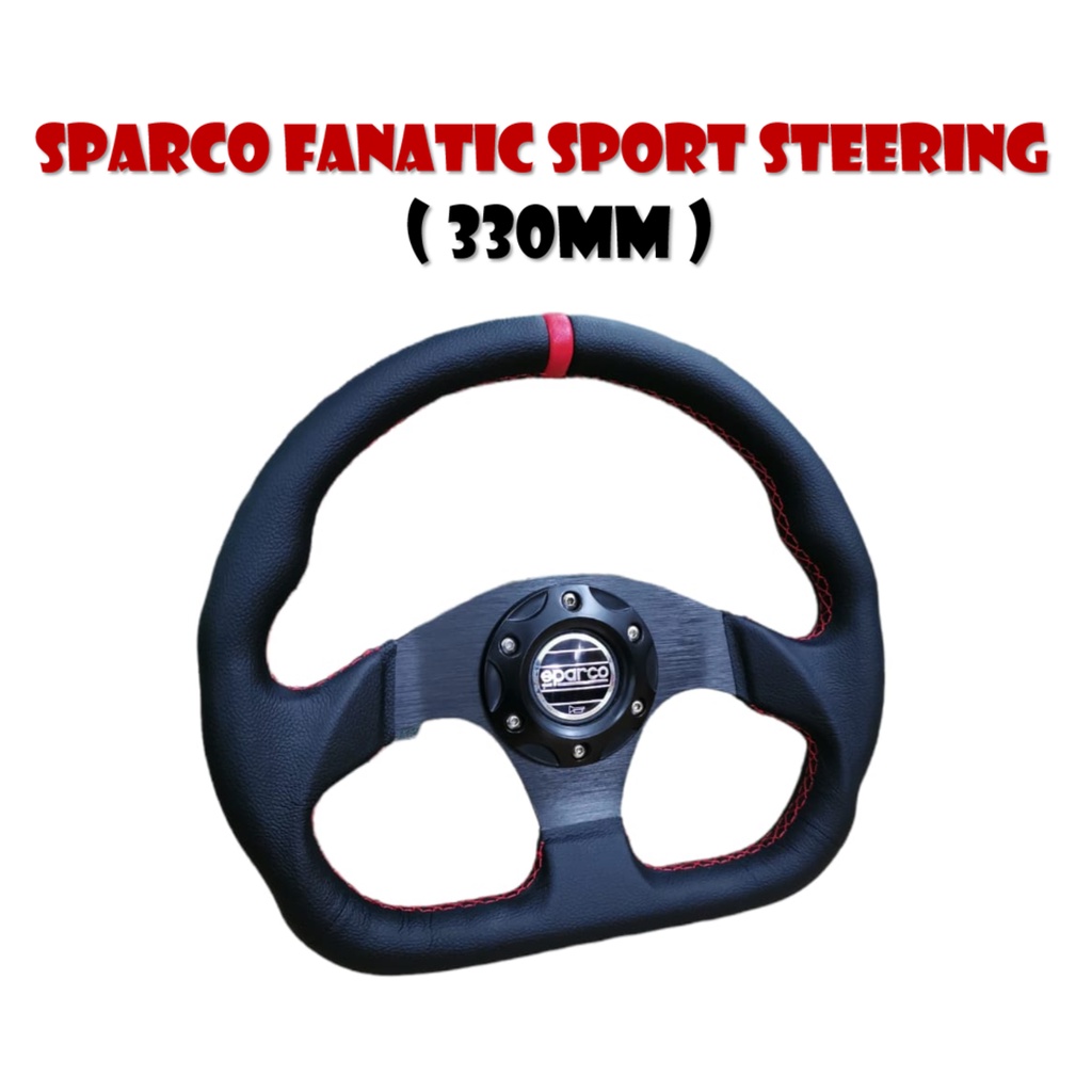 Sparco Fanatec Leather Club Sport Steering Wheel 330mm | Shopee Singapore