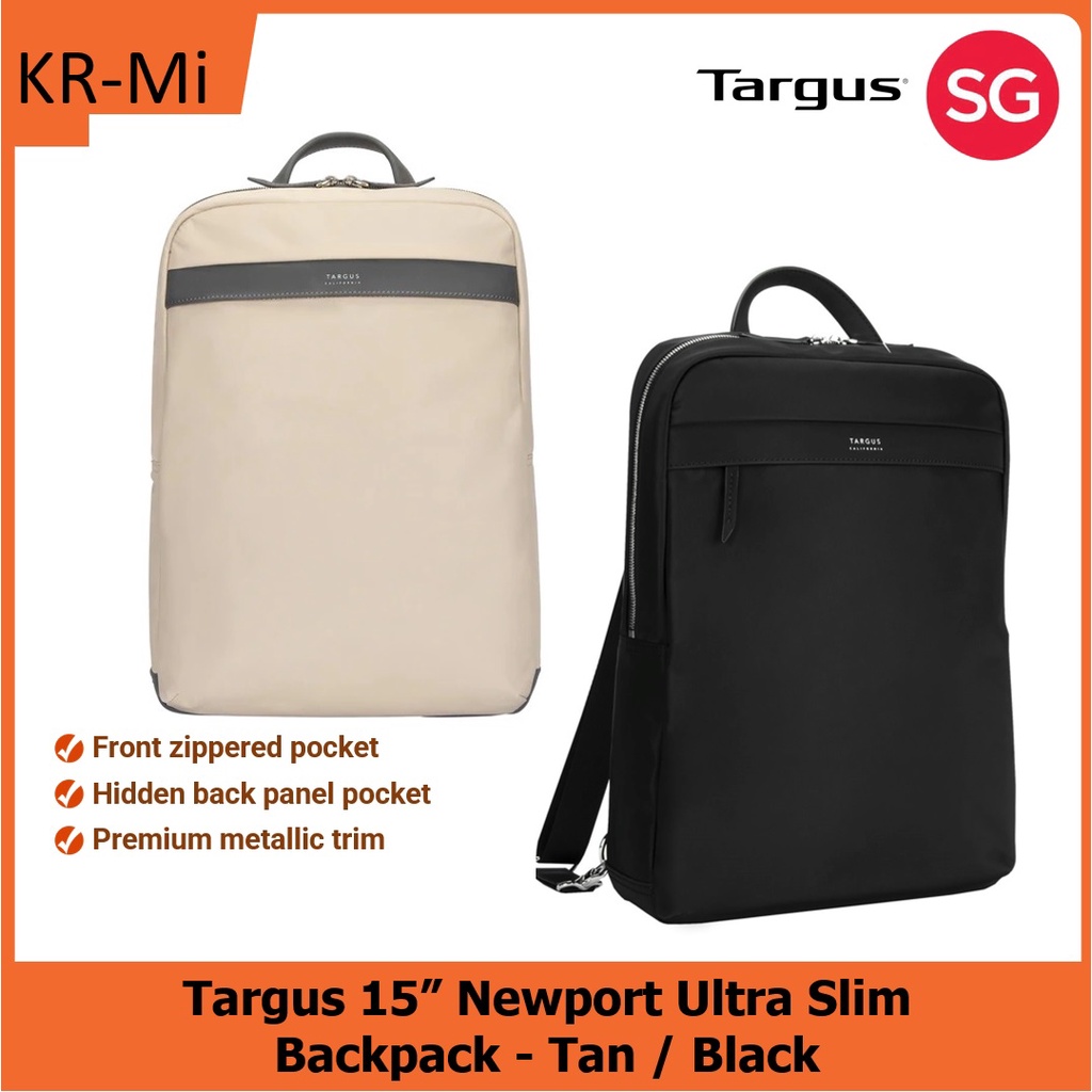 Targus 15” Newport Ultra Slim Backpack - Tan / Black TBB59806GL-70