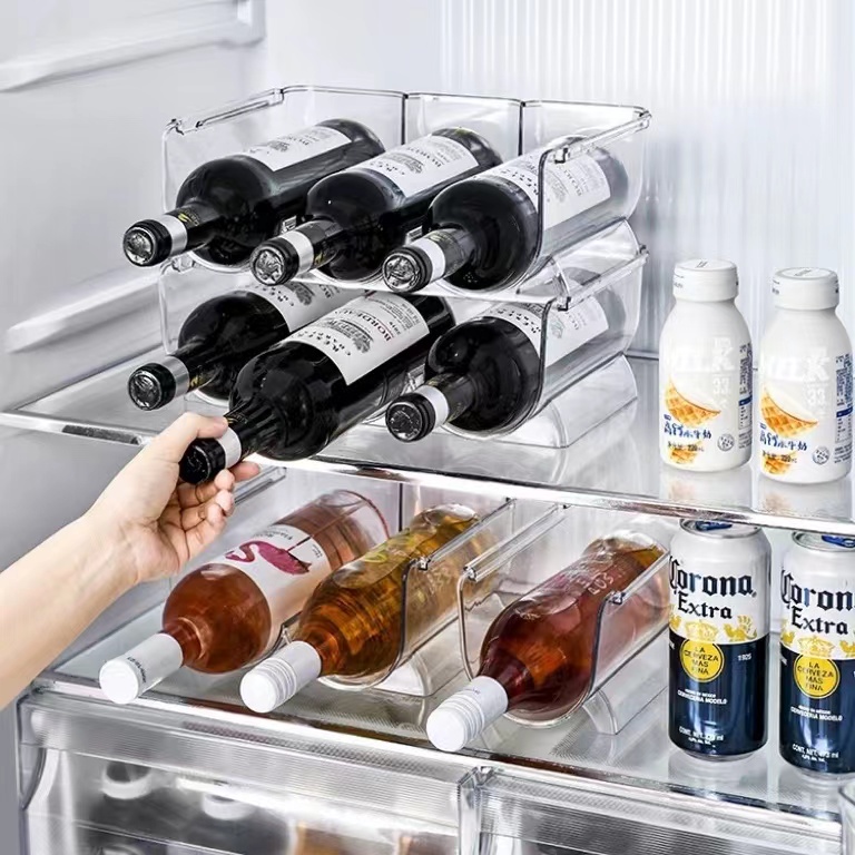 Red Wine Rack Refrigerator Beer Storage Rack Simple Without Punching Wine Bar Counter Stackable