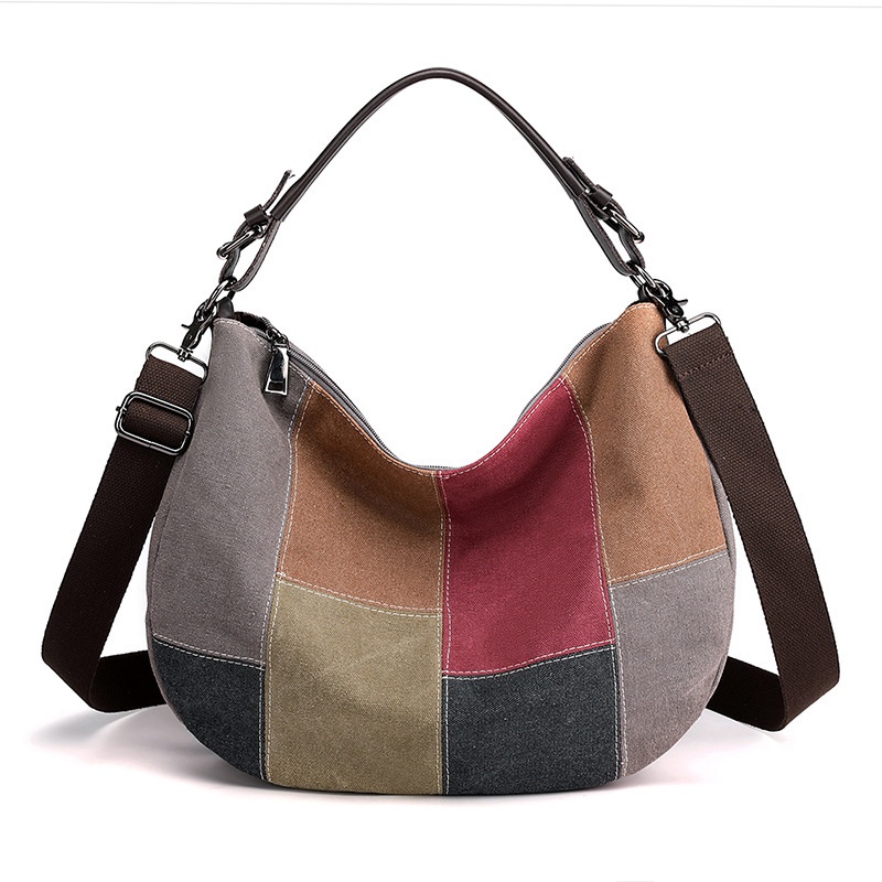 2021 Fashion Woman Shoulder Messenger Bag Lady Canvas Color Handbag