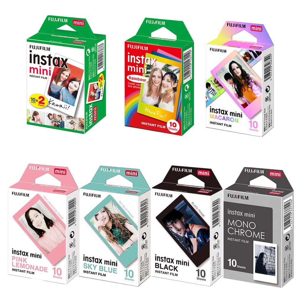 10/20 Sheets Fujifilm Photo Paper Instax mini Film Instant Black