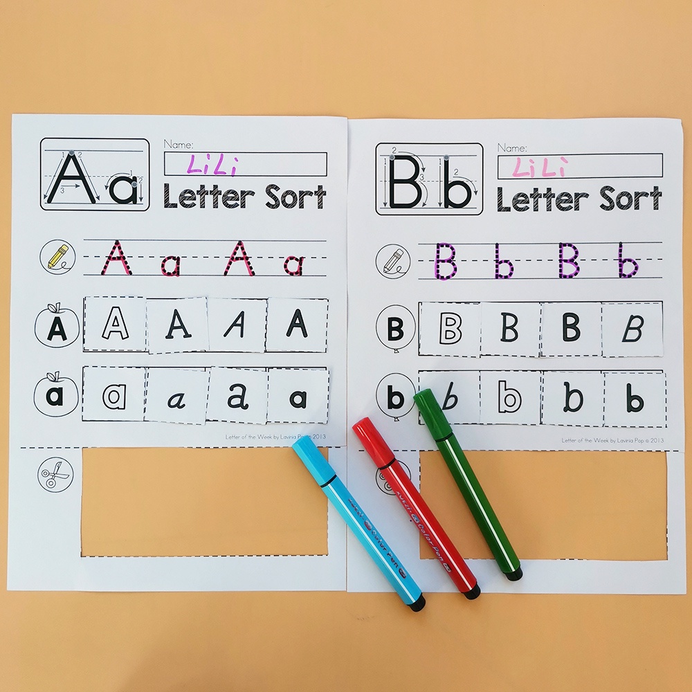 English 26 Alphabet From-A-to-Z Workbook Exercise Paper Book for Kid ...